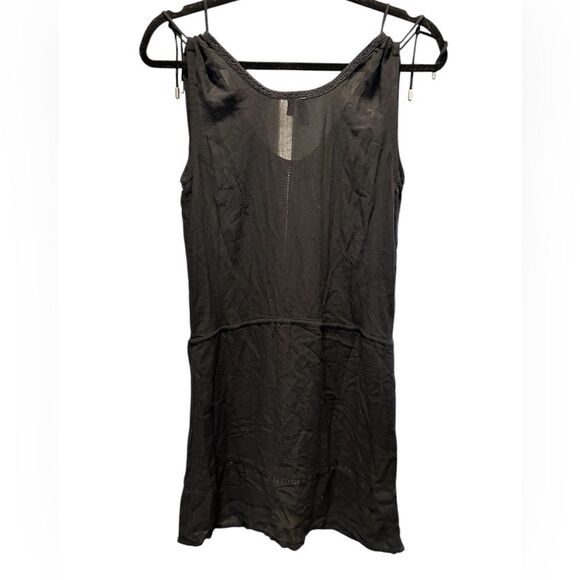 NWOT Bl^nk London Anthropologie Black Sleeveless Tie Shoulder Slip Dress Small S - Picture 2 of 10